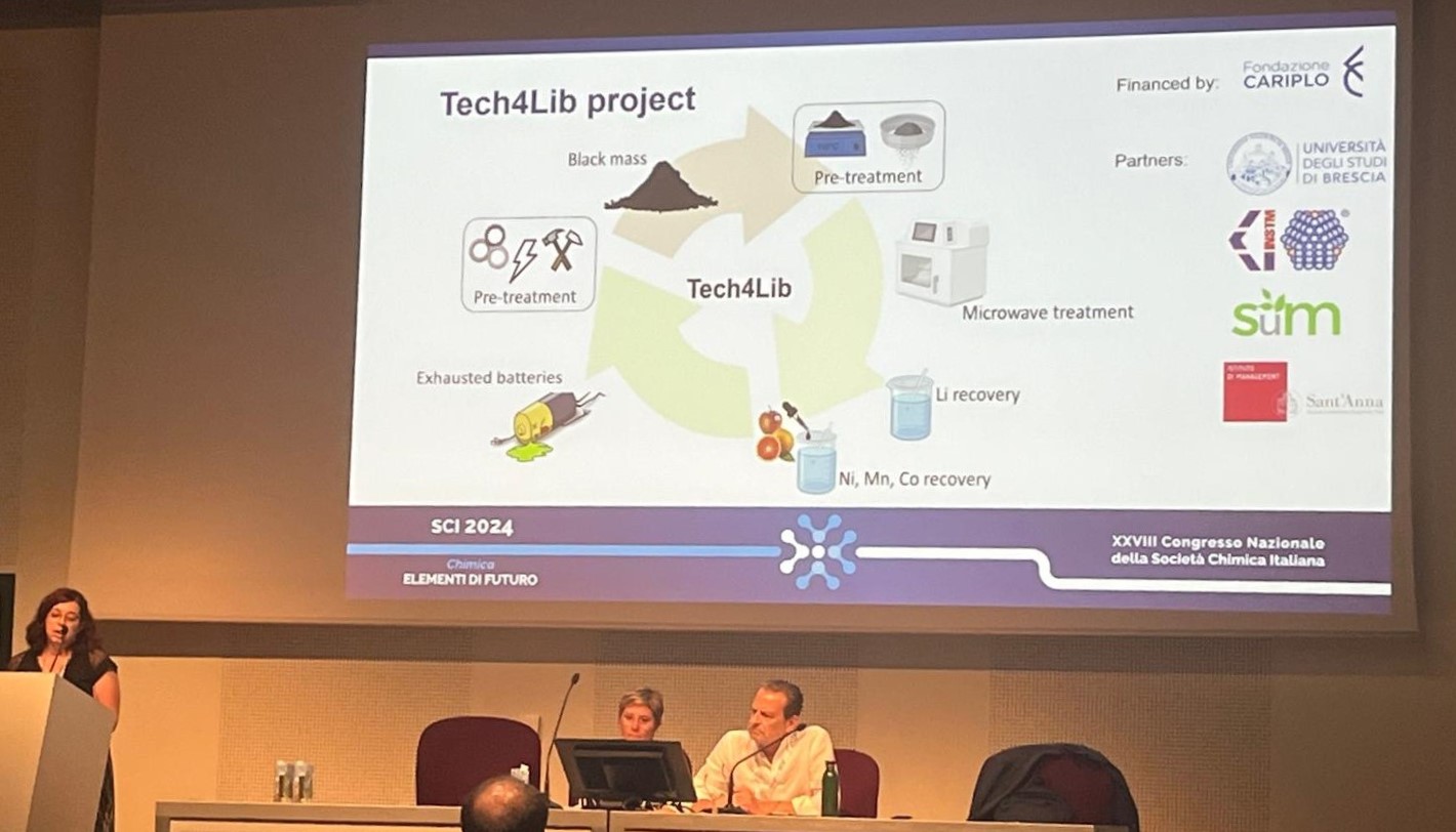 Tech4Lib: La sostenibilità nel recupero delle batterie esauste presentata al Congresso SCI